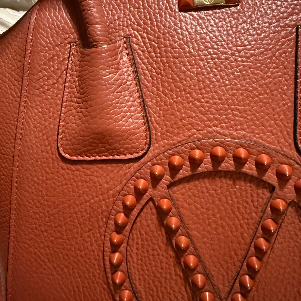 🍂Valentino Designer Bag with Gold and burnt orange Accents🍂 - Picture 2 of 6